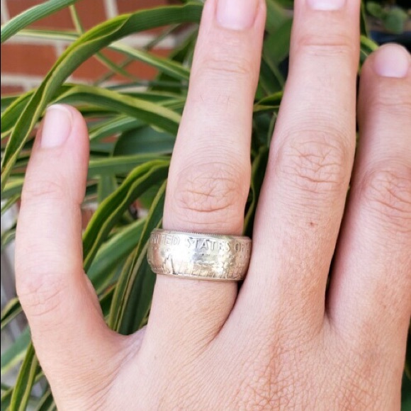 Handcrafted silver Coin Ring | Kennedy Half Dollar - Picture 6 of 14